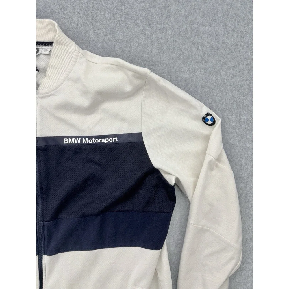 PUMA x BMW Motorsport Full Zip Track Jacket White Navy Men's XXL